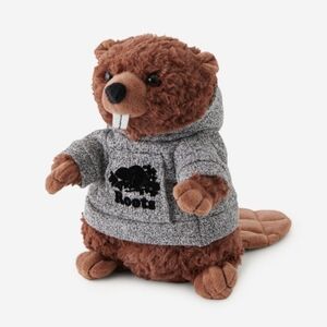 Roots Brown Beaver Plush 9" in Grey Hoodie Stuffie